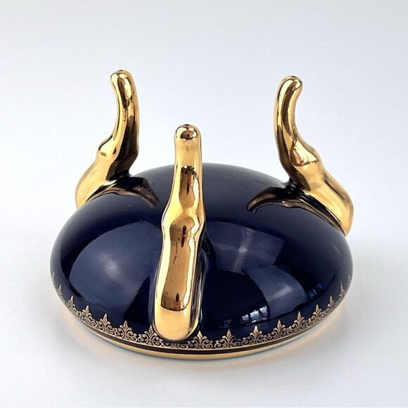 Vintage Limoges France Fragonard Jewelry/Trinket Box Blue Courting Couple - Picture 8 of 10